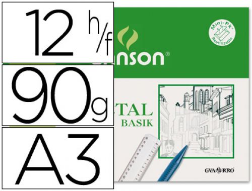 Papel vegetal guarro din a3 90 gr minipack de 12 folhas , Guarro , 49379 , 8422714007878
